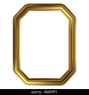 Frame gold clip art Stock Vector