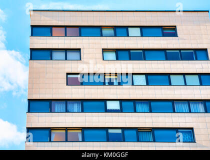 Vilnius, Lithuania - May 19, 2017: Windows as the details of the modern residential building architecture Stock Photo