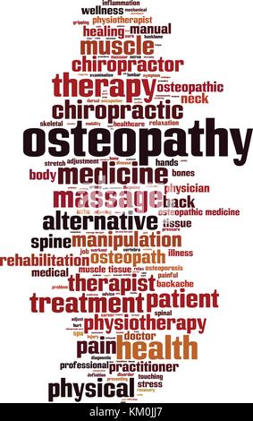 Osteopathy Word Cloud Concept. Vector Illustration Stock Vector Image 