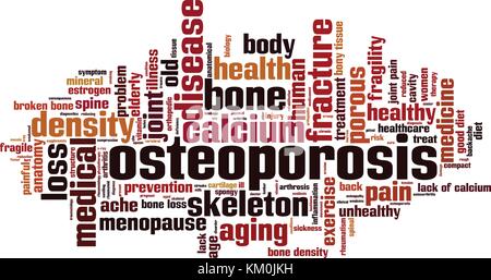 Osteoporosis word cloud concept. Vector illustration Stock Vector