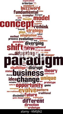 Paradigm word cloud concept. Vector illustration Stock Vector