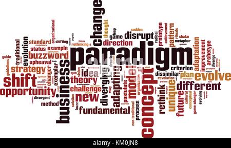 Paradigm word cloud concept. Vector illustration Stock Vector