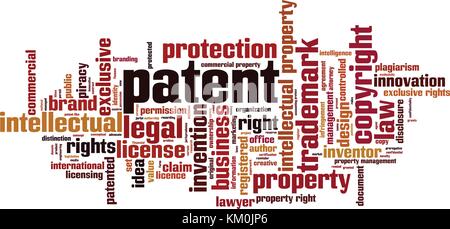 Patent word cloud concept. Vector illustration Stock Vector