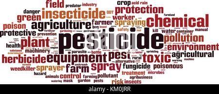 Pesticide word cloud concept. Vector illustration Stock Vector