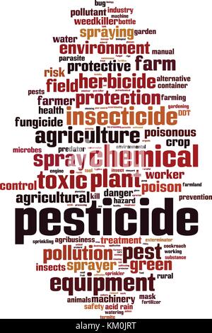 Pesticide word cloud concept. Vector illustration Stock Vector