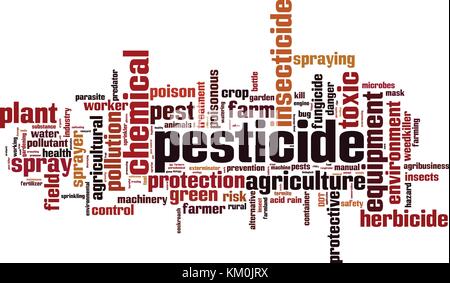 Pesticide word cloud concept. Vector illustration Stock Vector