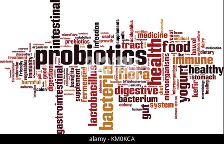 Probiotics word cloud concept. Vector illustration Stock Vector