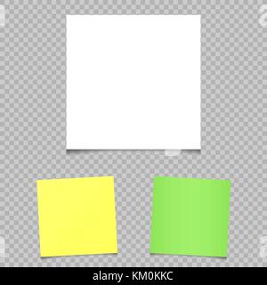 Square papers shadow transparent Stock Vector