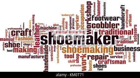 Shoemaker word cloud concept. Vector illustration Stock Vector