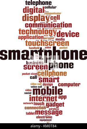 Smartphone word cloud concept. Vector illustration Stock Vector