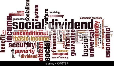 Social dividend word cloud concept. Vector illustration Stock Vector