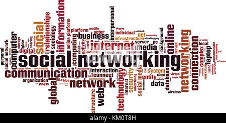 Social networking word cloud concept. Vector illustration Stock Vector