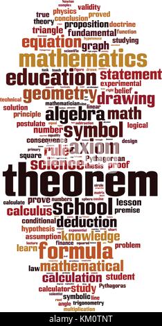 Theorem word cloud concept. Vector illustration Stock Vector