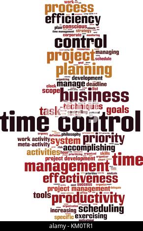 Time control word cloud concept. Vector illustration Stock Vector