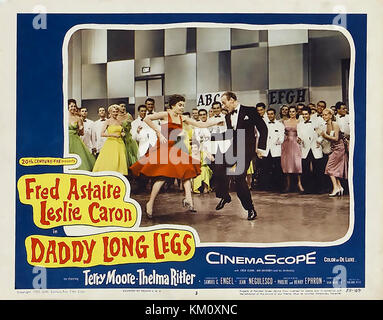 DADDY LONG LEGS 1955 20th Century Fox film musical with Fred Astaire and Leslie Caron Stock Photo