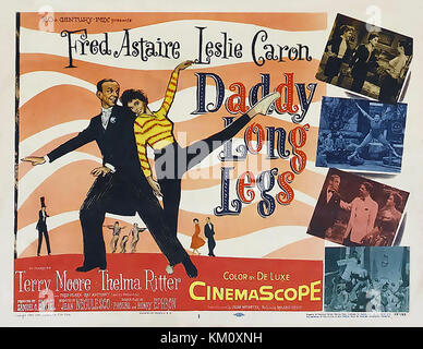 DADDY LONG LEGS 1955 20th Century Fox film musical with Fred Astaire and Leslie Caron Stock Photo