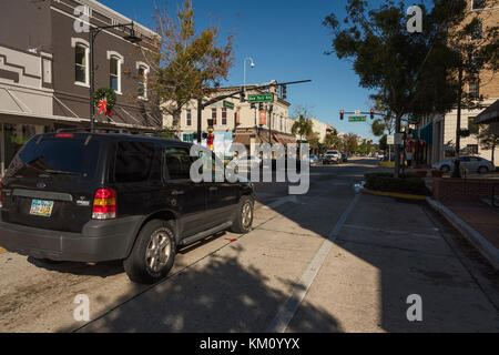 City Streets of Deland, Florida USA Stock Photo