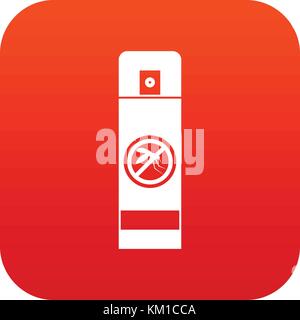 Mosquito spray icon digital red Stock Vector