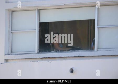 MIAMI , FL - APRIL 03: Mark Wahlberg on the set of  Pain and Gain which is directed by Michael Bay . on April 3, 2012 in Miami Beach, Florida  People:  Mark Wahlberg Stock Photo