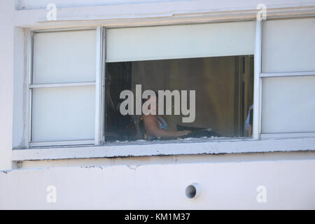 MIAMI , FL - APRIL 03: Mark Wahlberg on the set of  Pain and Gain which is directed by Michael Bay . on April 3, 2012 in Miami Beach, Florida  People:  Mark Wahlberg Stock Photo