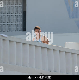 MIAMI , FL - APRIL 03: Mark Wahlberg on the set of  Pain and Gain which is directed by Michael Bay . on April 3, 2012 in Miami Beach, Florida  People:  Mark Wahlberg Stock Photo