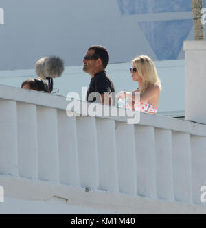 MIAMI , FL - APRIL 03: Unknown on the set of  Pain and Gain which is directed by Michael Bay . on April 3, 2012 in Miami Beach, Florida  People:  Unknown Stock Photo