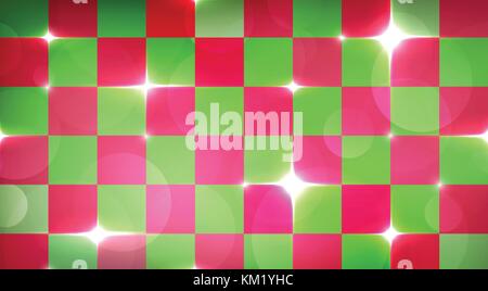 Merry Christmas wrapping background with red and green lightning burst, illustration vector Stock Vector