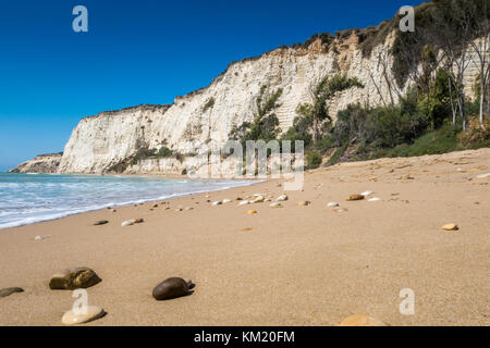 Beach of Eraclea Minoa in Sicily Italy Stock Photo