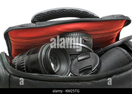 Bag for camera and accessories. Stock Photo