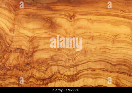 Close up yellow and brown pattern of olive wood woodgrain texture background Stock Photo