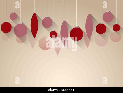 abstract christmas background with christmas balls Stock Vector