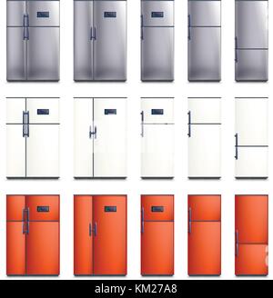 fridge big set Stock Vector