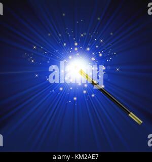 Realistic Magic Wand Stock Vector