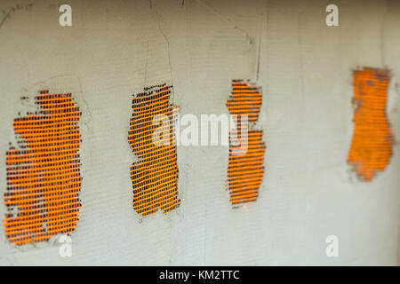 Close-up of construction plastic grid Stock Photo