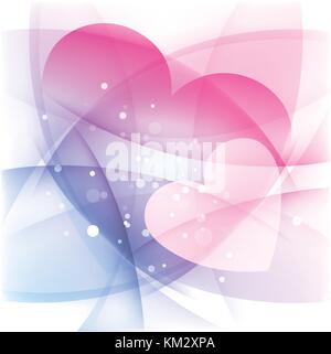 Two hearts, love background Stock Vector