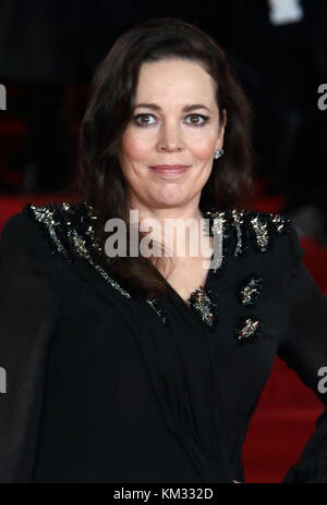 Murder on the Orient Express - World Premiere at the Royal Albert Hall, Kensington Gore, London  Featuring: Olivia Colman Where: London, United Kingdom When: 02 Nov 2017 Credit: WENN.com Stock Photo