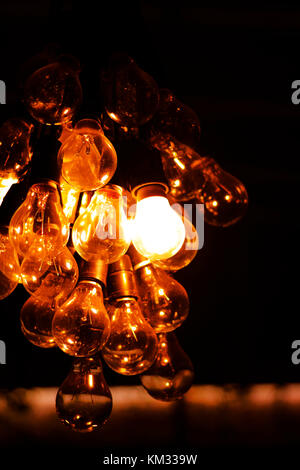 Safe energy concept : light on lamp Stock Photo