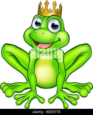 Cartoon Frog Prince Stock Vector