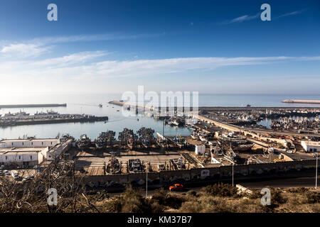 Agadir, Morocco, October 24, 2017: Agadir fish and cruise port. Stock Photo