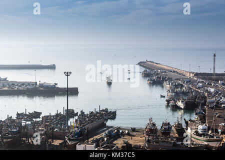 Agadir, Morocco, October 24, 2017: Agadir fish and cruise port. Stock Photo