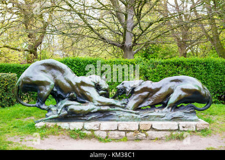 Ghent, Belgium - April 16, 2017: Sculpture in the citadelpark is a park in the Belgian city of Ghent. Stock Photo