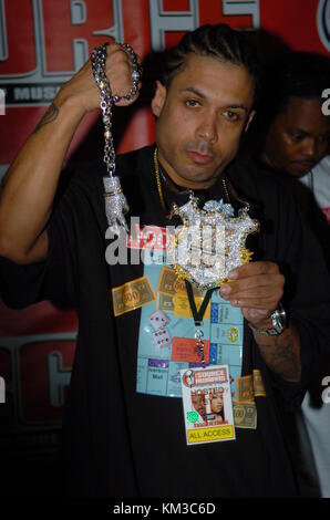 MIAMI - OCTOBER 10: Benzino arrives at the 2004 Source Hip-Hop Music Awards at the James L. Knight Center October 10, 2004 in Miami, Florida.   People:  Benzino Stock Photo