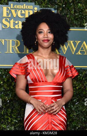 Naomi Ackie attending the Evening Standard Theatre Awards, at the