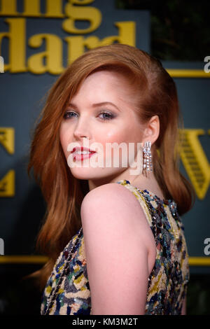 Ellie Bamber attending the Evening Standard Theatre Awards, at the Theatre Royal in London. PRESS ASSOCIATION Photo. Picture date: Sunday December 3rd, 2016. Photo credit should read: Matt Crossick/PA Wire. Stock Photo