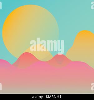 Landscape Pastel Vector Background. Stock Vector