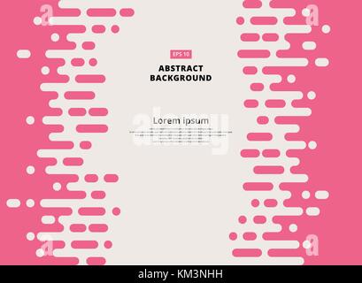 Abstract pink Rounded Lines Halftone Transition Vector Background Illustration Stock Vector