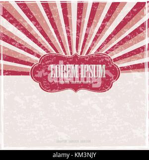 Vintage Abstract Sunburst Background Design. Stock Vector