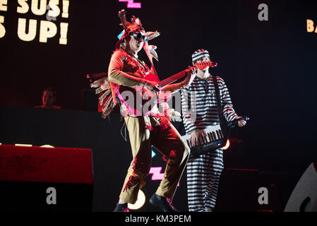 CLUJ NAPOCA, ROMANIA - NOVEMBER 19, 2017: Incognito cover band performing a live concert on the stage during We Love Retro 2017 Music Festival Stock Photo