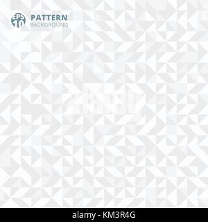 Abstract pattern of geometric shapes. white and gray gradient mosaic background. Geometric hipster triangular seamless. vector illustration Stock Vector