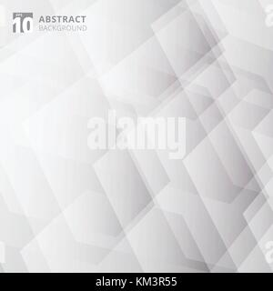 Abstract technology geometric gray and white color background. vector illustration Stock Vector